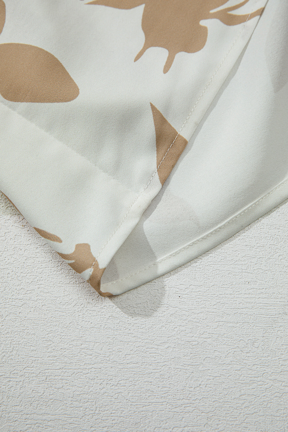 Khaki Abstract Print Ruffle Sleeve Tiered A-line Plus Size Long Dress